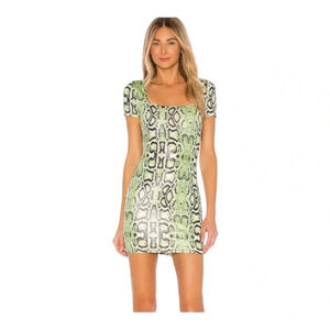 REVOLVE SUPERDOWN Keirnan Mini Dress - snakeskin print Large